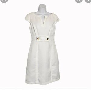 NWOT Sandra Darren White Dress Size 10